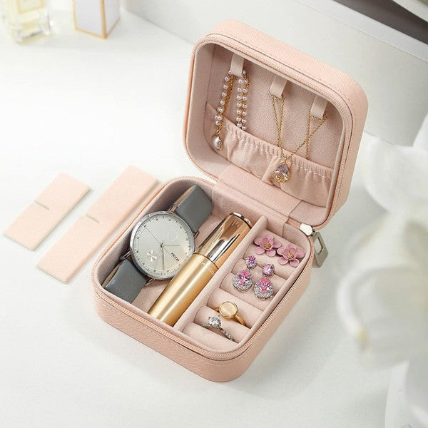 Luxury Travel-Friendly Jewelry Storage Box – Elegant & Compact Organizer