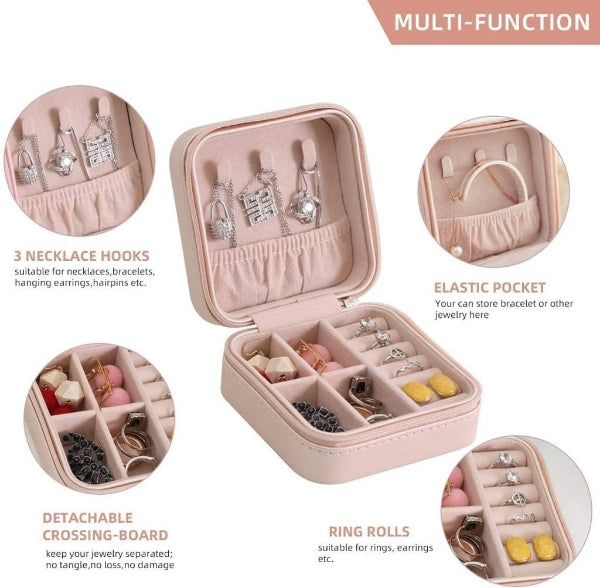 Luxury Travel-Friendly Jewelry Storage Box – Elegant & Compact Organizer