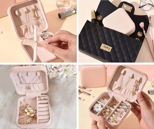 Luxury Travel-Friendly Jewelry Storage Box – Elegant & Compact Organizer