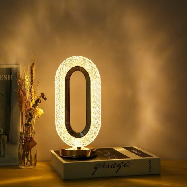 Modern Crystal LED Rechargeable Table Lamp - Elegant Decorative Night Light